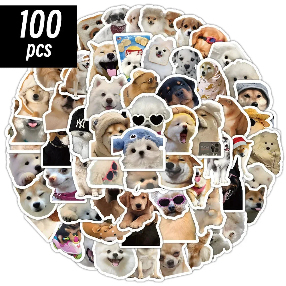 10/50/100pcs cute and Funny Dog Stickers