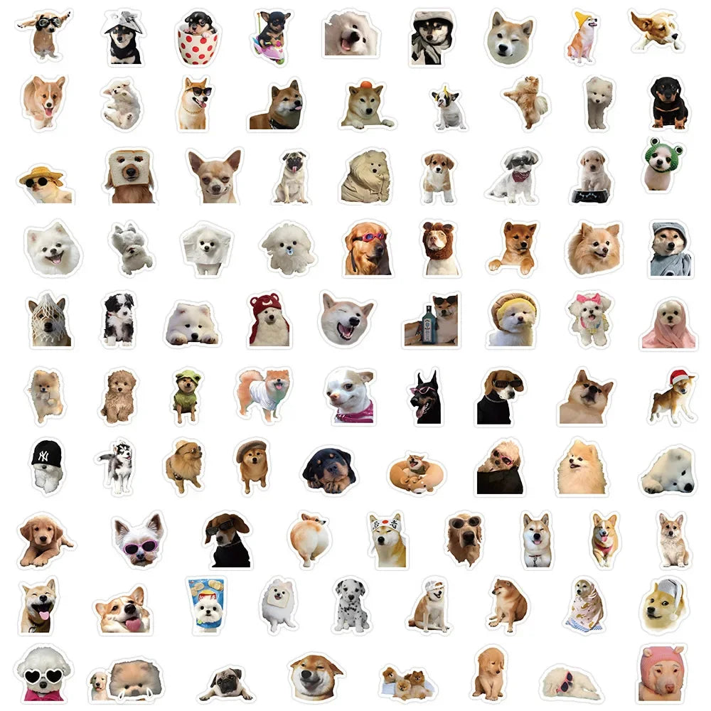 10/50/100pcs cute and Funny Dog Stickers